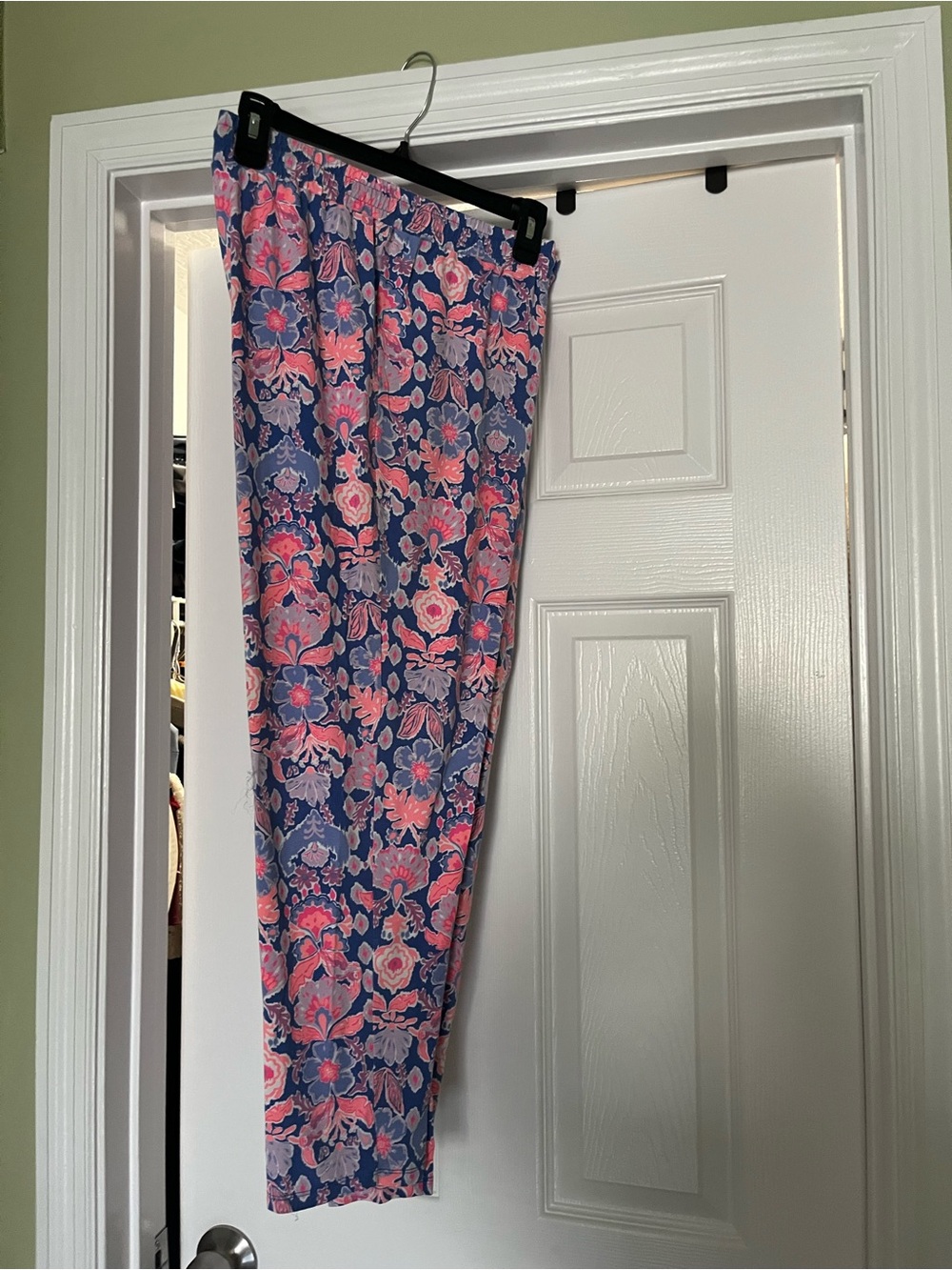 Lilly Pulitzer Navy & Pink Floral Pull-On Leggings